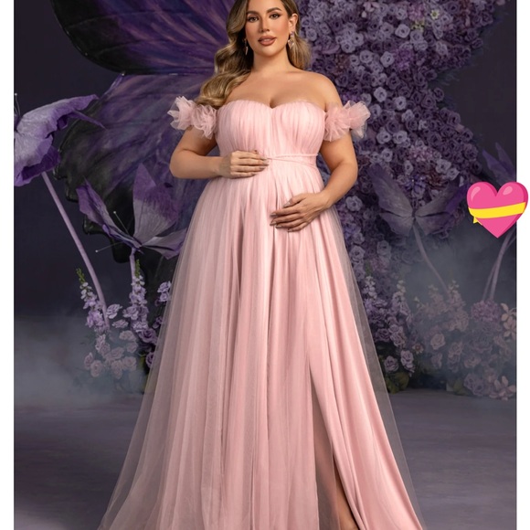 Elegant Pink Tulle Gown - Picture 2 of 3